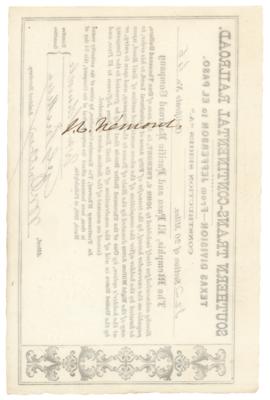 Lot #501 John C. Fremont Signed Bond - Image 2