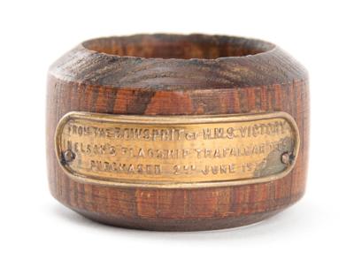 Lot #546 Horatio Nelson: HMS Victory Wooden Artifact: From the bowsprit from Lord Nelson's flagship, HMS Victory - Image 1