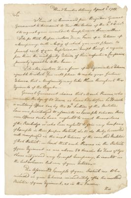 Lot #500 Richard Varick Autograph Letter Signed - Image 1