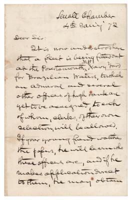 Lot #459 Charles Sumner Letter Signed  - Image 1