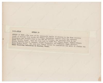 Lot #581 Apollo 14 Original Vintage NASA Photograph - Image 2