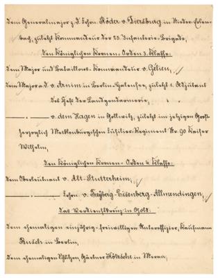Lot #337 Kaiser Wilhelm II Document Signed - Image 2