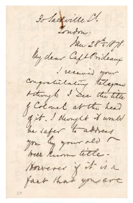 Lot #195 Henry M. Stanley: Stanley intercedes on behalf of his African crew: 
