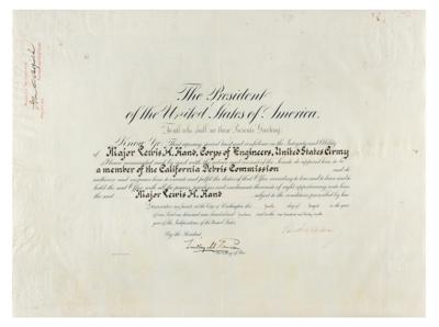 Lot #135 Woodrow Wilson Document Signed as President - Image 1