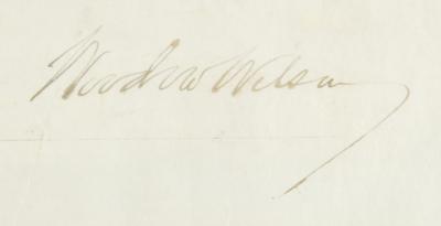 Lot #135 Woodrow Wilson Document Signed as President - Image 2