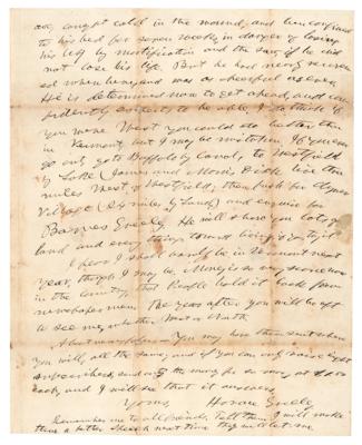 Lot #299 Horace Greeley Autograph Letter Signed - Image 3