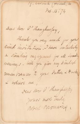 Lot #718 Robert Browning Autograph Letter Signed - Image 1
