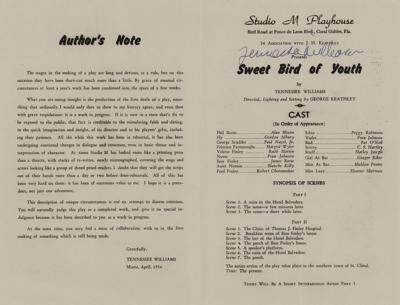 Lot #750 Tennessee Williams Signed Program - Image 1