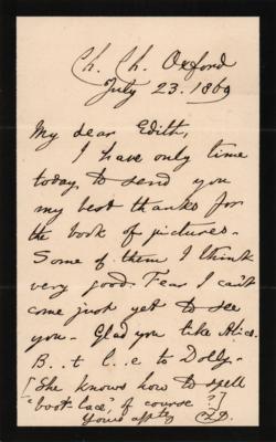 Lot #706 Charles L. Dodgson: Glad you like Alice