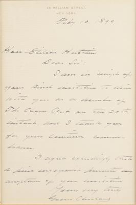 Lot #49 Grover Cleveland Autograph Letter Signed - Image 2