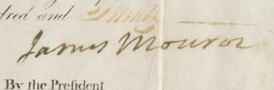 Lot #8 James Monroe and John Quincy Adams Document Signed - Image 3