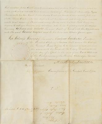 Lot #12 Andrew Jackson Document Signed as President - Image 2