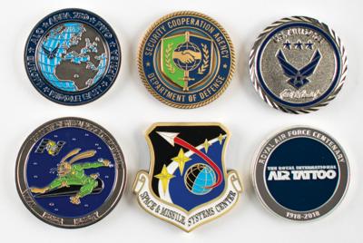 Lot #9421 Al Worden's Lot of (6) Air Force Medallions - Image 1