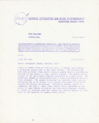 Lot #9272 Apollo 12 Lunar Surface Original Vintage NASA Photograph - Image 2