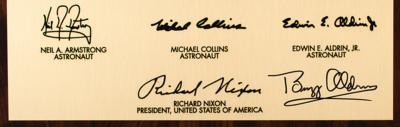 Lot #9213 Buzz Aldrin Signed Lunar Plaque - Image 2