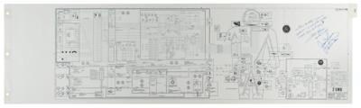 Lot #9295 Fred Haise's Apollo 13 Flown EMU Schematic - Image 1