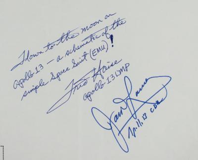 Lot #9295 Fred Haise's Apollo 13 Flown EMU Schematic - Image 2