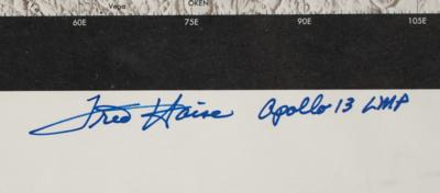 Lot #9483 Apollo Astronauts (9) Multi-Signed Lunar Chart - Image 4