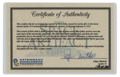 Lot #9357 Apollo 14 Flown Beta Cloth Swatch - Image 5