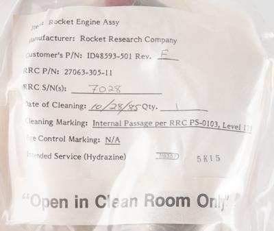 Lot #9678 Monopropellant Rocket Engine (Satellite Attitude Control) - Image 3