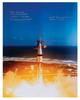 Lot #9156 Walt Cunningham Signed Oversized Photograph - Image 1