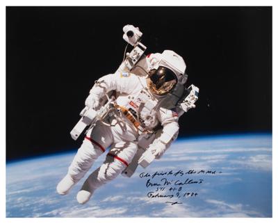 Lot #9559 Bruce McCandless (2) Signed Photographs - Image 1