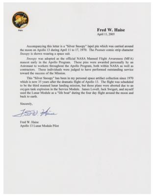 Lot #9297 Fred Haise's Apollo 13 Flown Snoopy Pin - Image 5