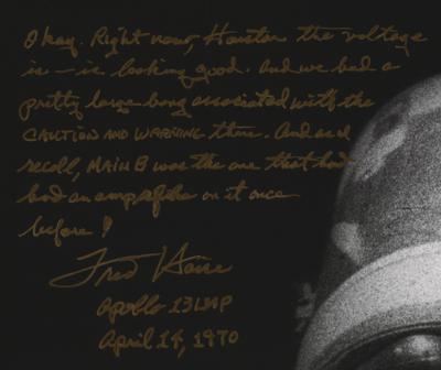 Lot #9327 Fred Haise and Jack Lousma Signed Oversized Photograph - Image 2