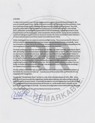 Lot #9587 Space Shuttle Columbia STS-83 Flown Nose Landing Gear Tire - Image 10