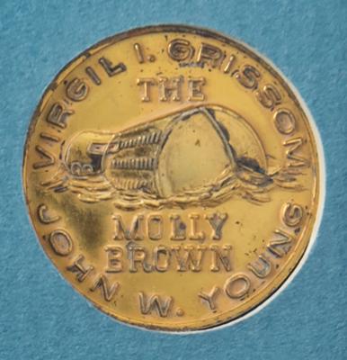 Lot #9056 Gus Grissom's Flown Gemini 3 Fliteline Medallion - Image 2