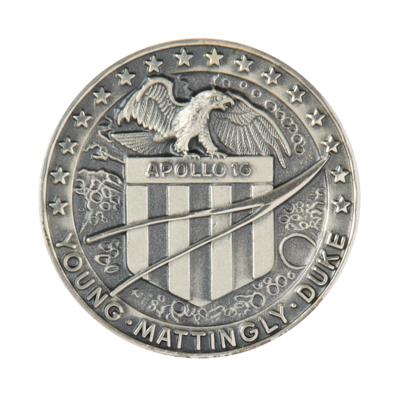 Lot #9429 Wally Schirra's Flown Apollo 16 Robbins Medallion - Image 1