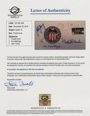 Lot #9428 Charlie Duke's Apollo 16 Insurance Cover - Image 3