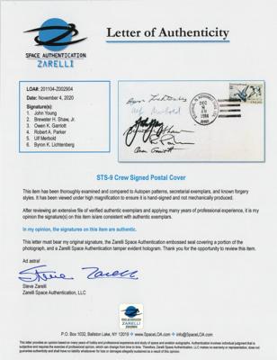 Lot #9583 STS-9 Signed Cover - Image 2