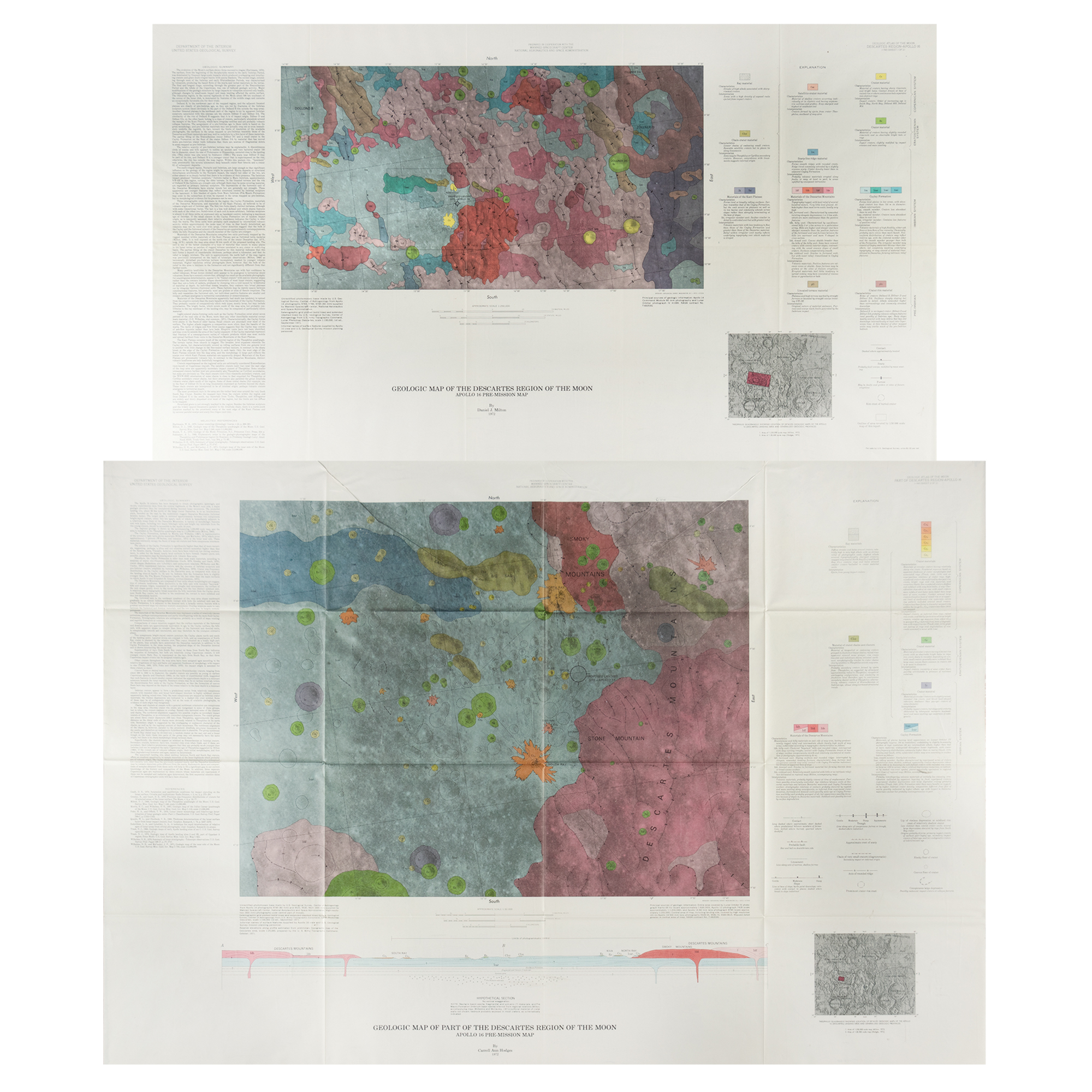 Lot #9436 Apollo 16 Geologic Maps of Lunar Landing Site - Image 1