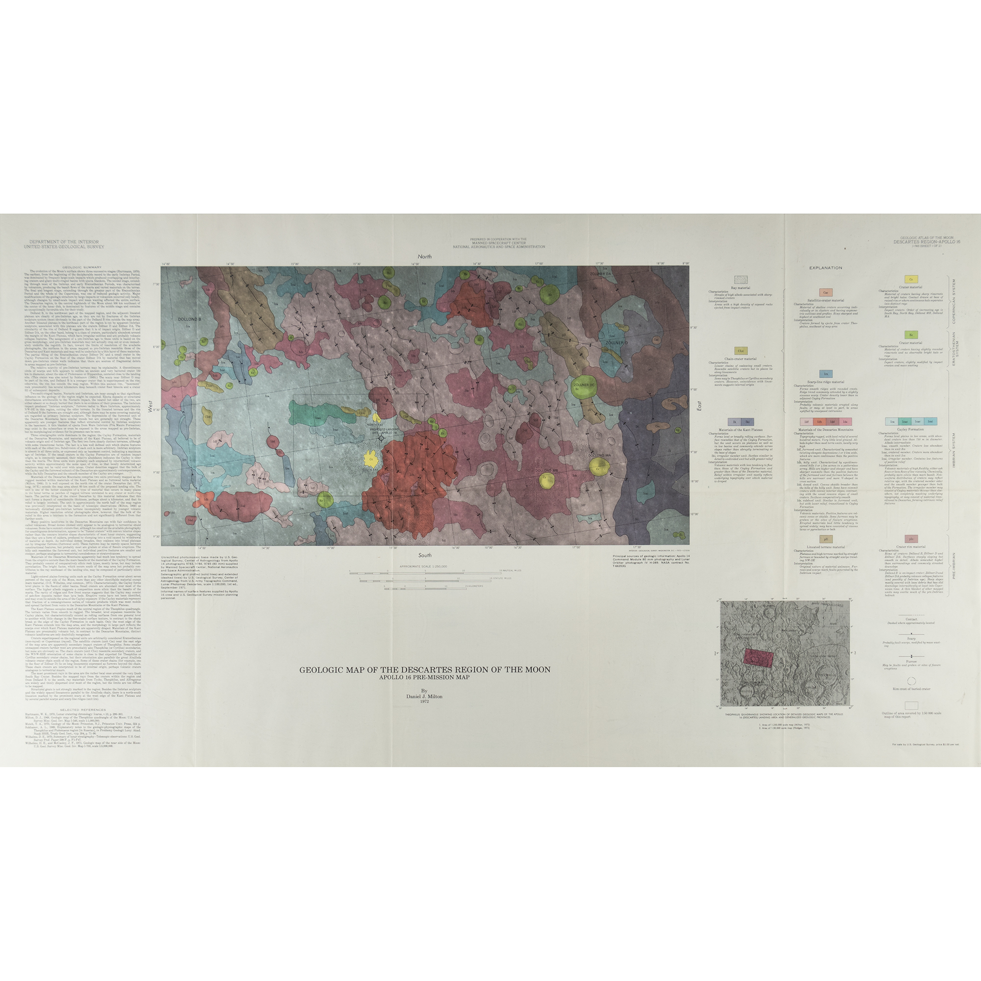 Lot #9436 Apollo 16 Geologic Maps of Lunar Landing Site - Image 2