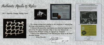 Lot #9300 Apollo 13 Flown Kapton Foil and Stowage Netting - Image 2