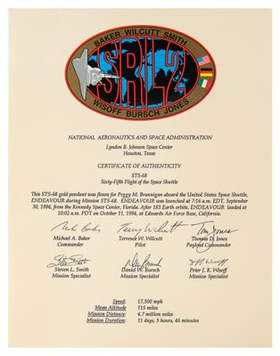 Lot #9549 STS-68 Flown 14K Gold Medallion - Image 4