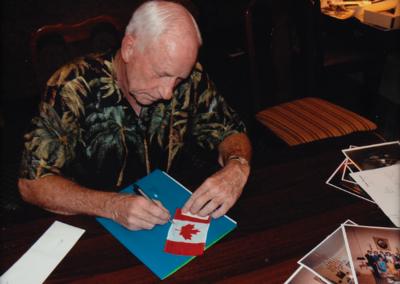 Lot #9388 Al Worden's Apollo 15 Flown Canadian Flag Display - Image 4