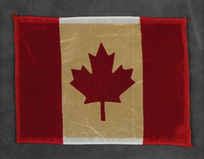 Lot #9547 STS-2 Flown Canadian Flag and Mission Patch Display with Original Chris Calle Artwork - Image 2