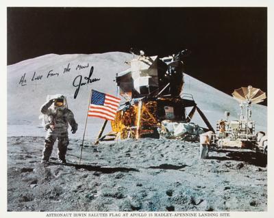 Lot #9404 Jim Irwin Handwritten Speech and Signed Photograph - Image 2
