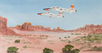 Lot #9208 Michael Collins Original Painting: 'Close Friends II' - Image 1