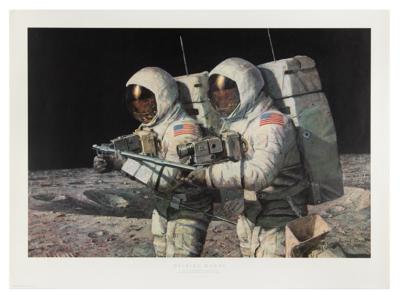 Lot #9278 Alan Bean Signed Print: 'Helping Hands' - Image 1