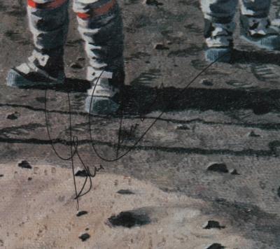 Lot #9494 Apollo Astronauts: Gene Cernan, Dave Scott, Ron Evans, and Tom Stafford Signed Poster - Image 3