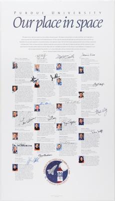 Lot #9475 Purdue University 1999 Astronaut Reunion Multisigned Poster - Image 1