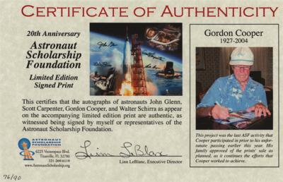 Lot #9042 Mercury Astronauts (4) Signed Photograph - Image 2