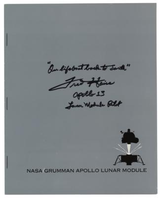 Lot #9322 Fred Haise Signed Grumman LM Brochure - Image 1