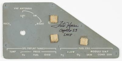 Lot #9324 Fred Haise Signed Apollo CM Panel - Image 1