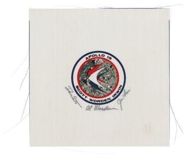Lot #9387 Dave Scott's Apollo 15 Signed Beta Cloth