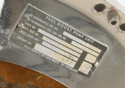 Lot #9656 Atlas-Centaur Upper Stage Aerojet Rocketdyne RL10 Fuel Boost Pump - Image 4