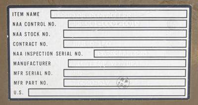 Lot #9084 Apollo CM Block I Earth Landing Sequence Controller Flown on Apollo 4 - Image 4